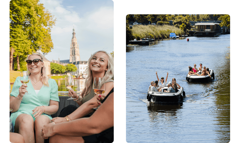 Bootje varen in breda